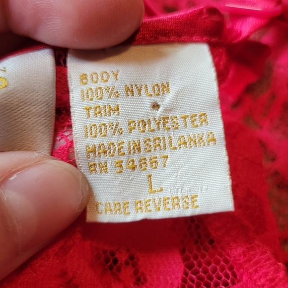 Vintage Gold Tag Victoria's Secret Red Lace Teddy Bodysuit - Picture 6 of 7